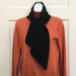 Black wool scarf